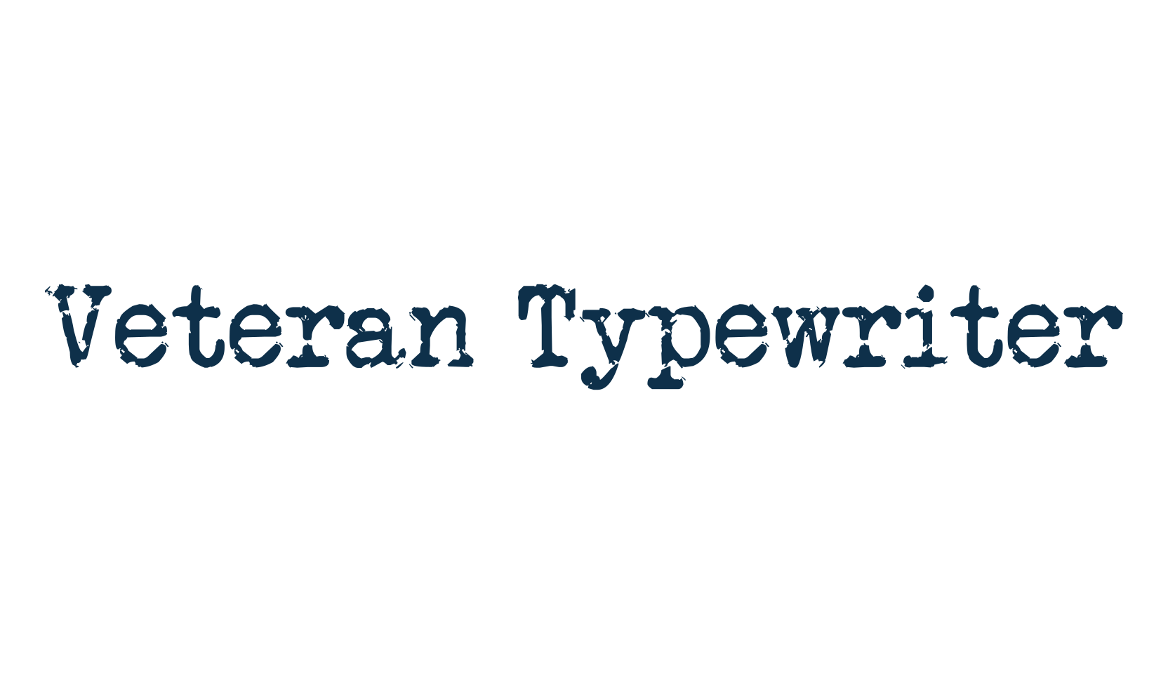 Veteran Typewriter, fancy typewriter decorative font preview