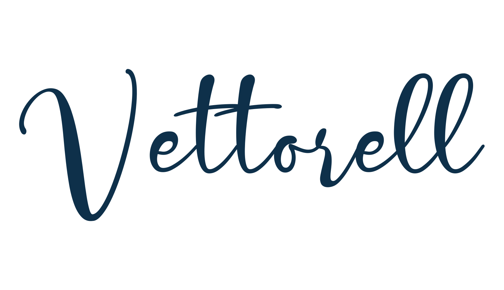 Vettorell, script calligraphy fancy decorative font preview