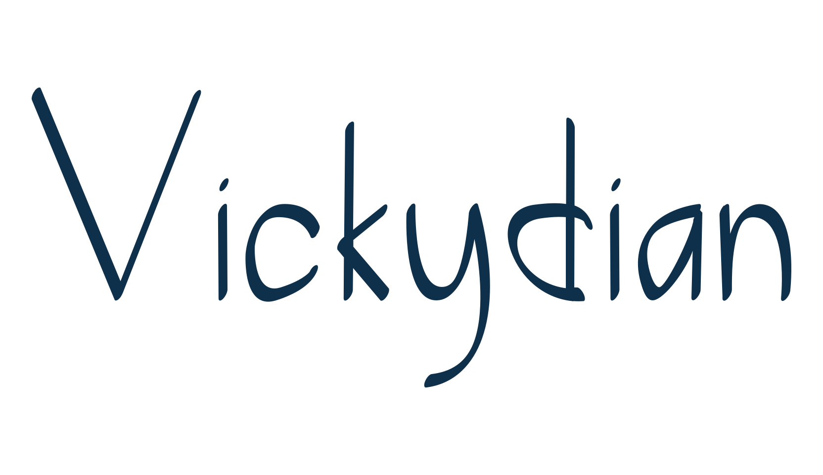 Vickydian, handwriting font preview