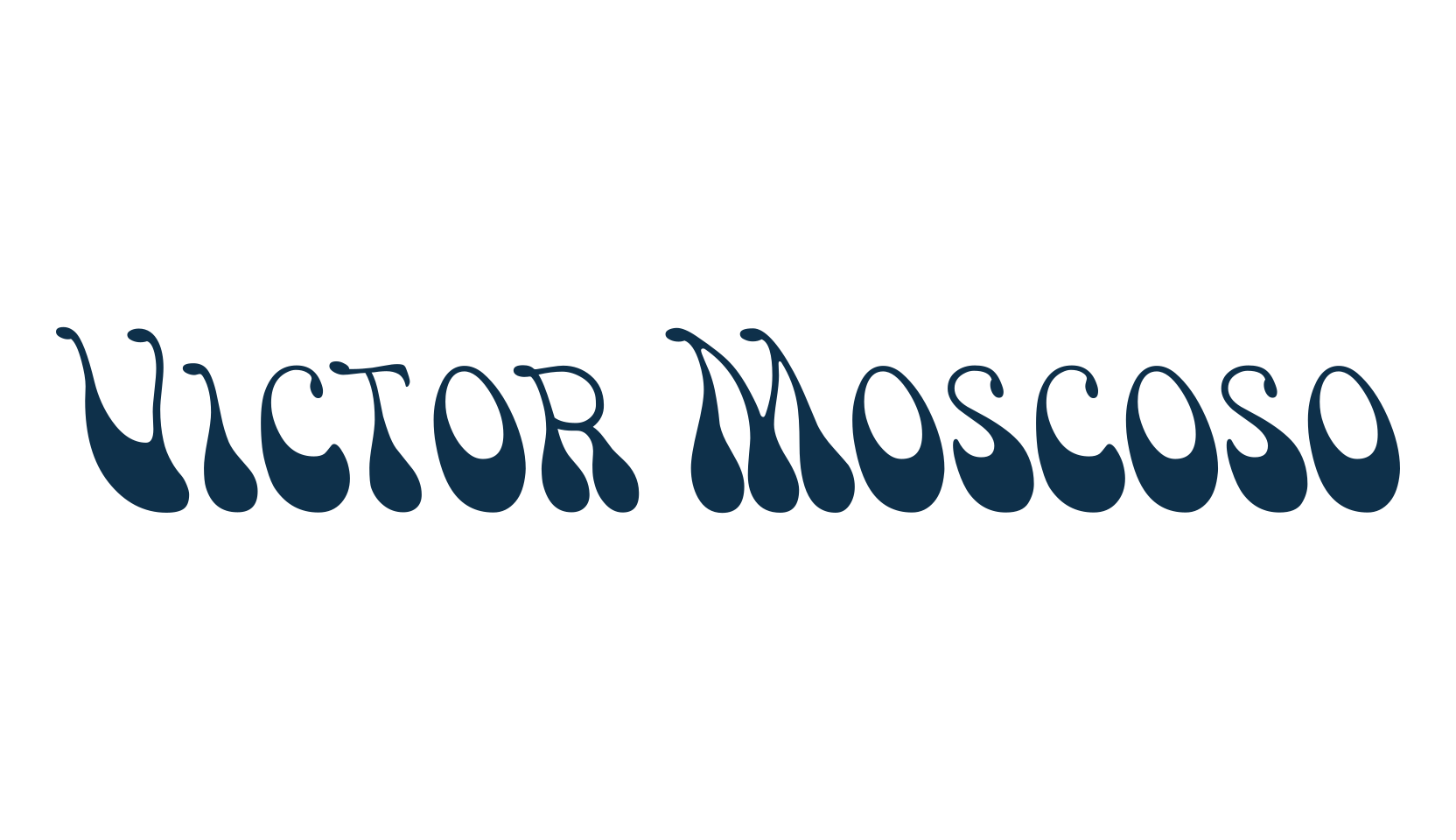 Victor Moscoso, fancy groovy decorative font preview