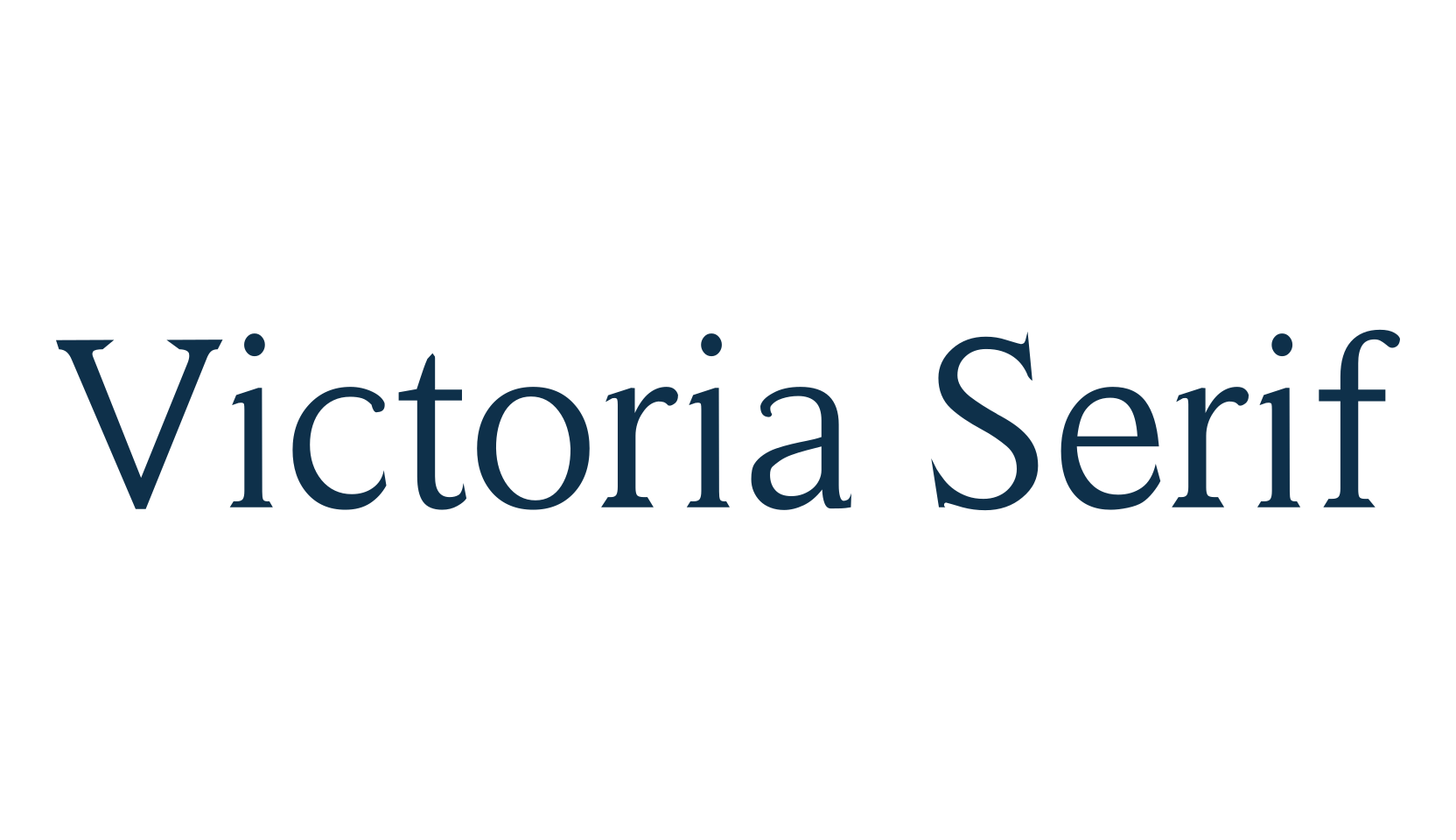 Victoria Serif, basic serif font preview