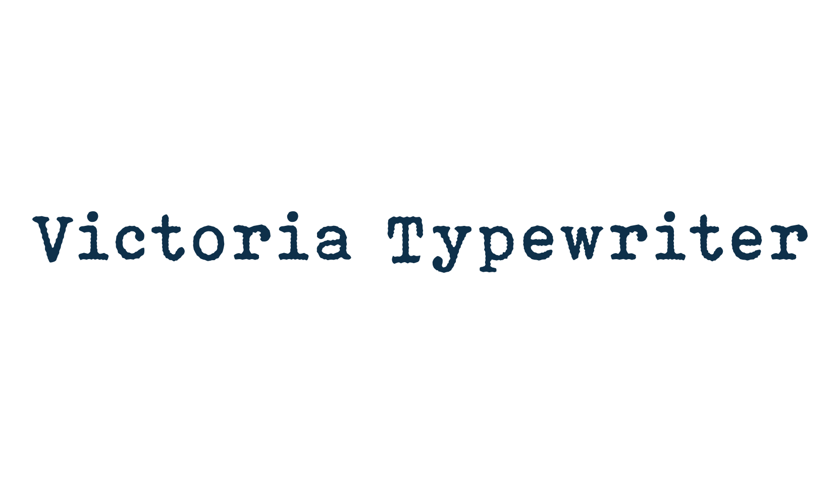 Victoria Typewriter, typewriter font preview
