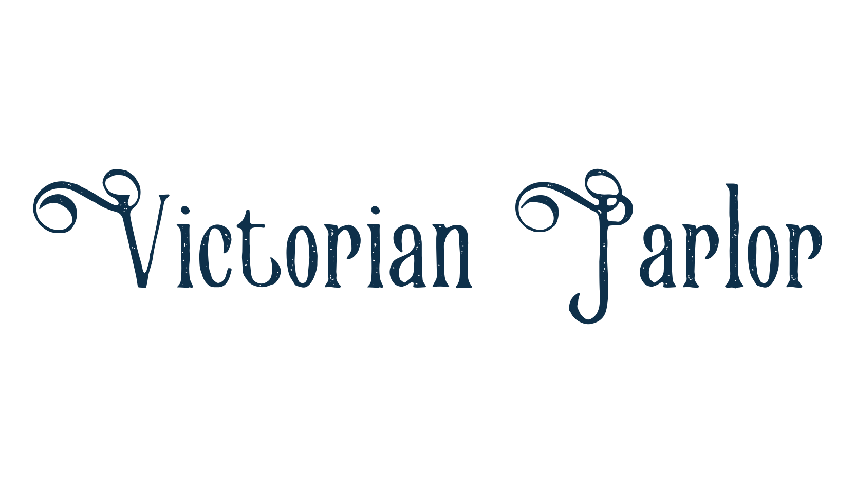 Victorian Parlor, fancy retro decorative font preview