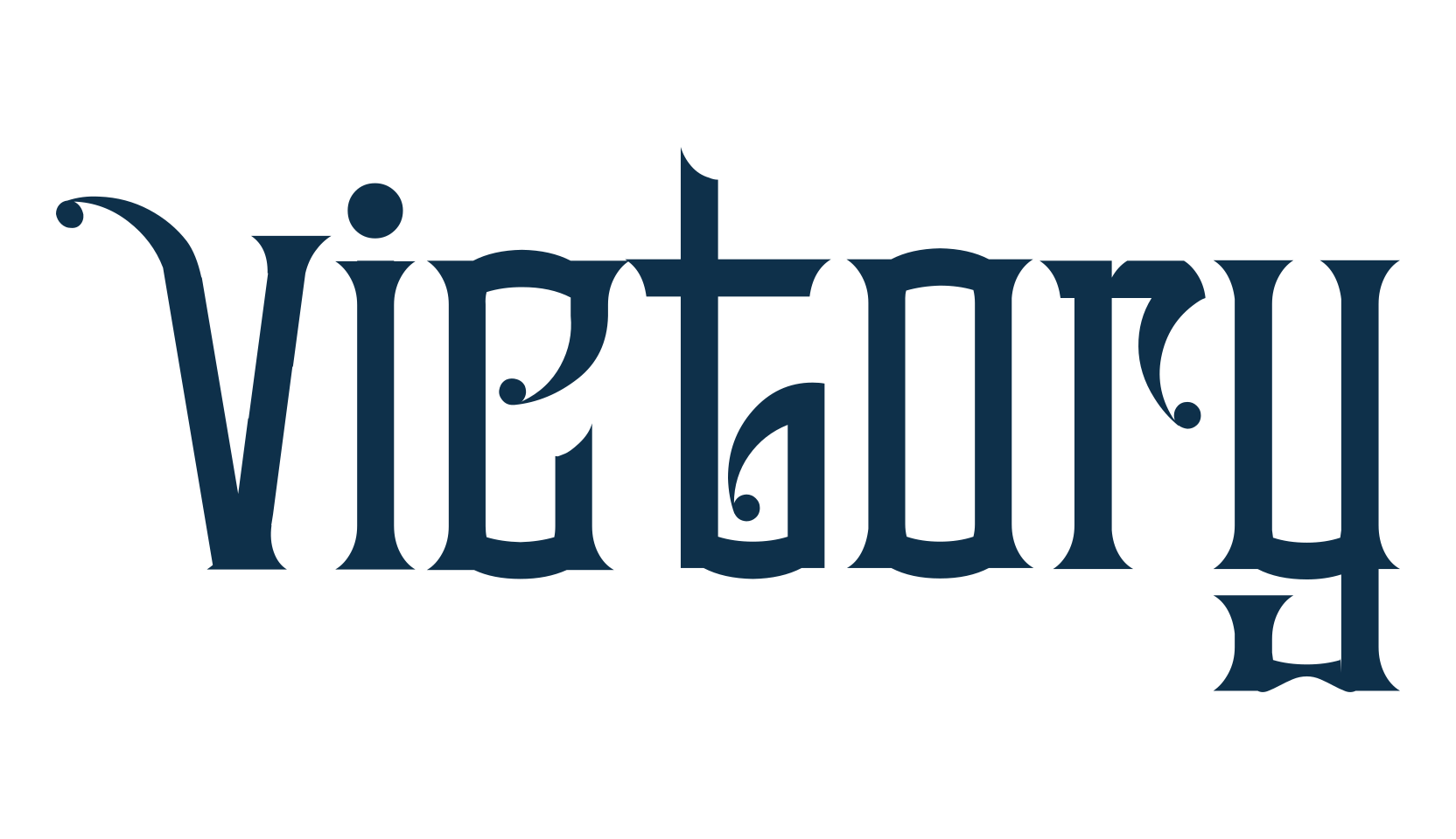 Victory, fancy retro decorative font preview