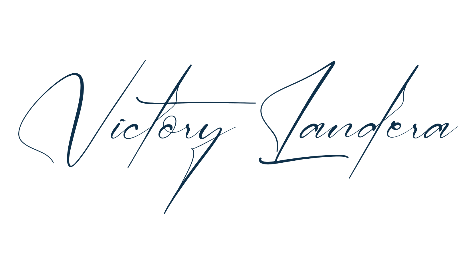 Victory Landera, script handwritten fancy decorative calligraphy font preview