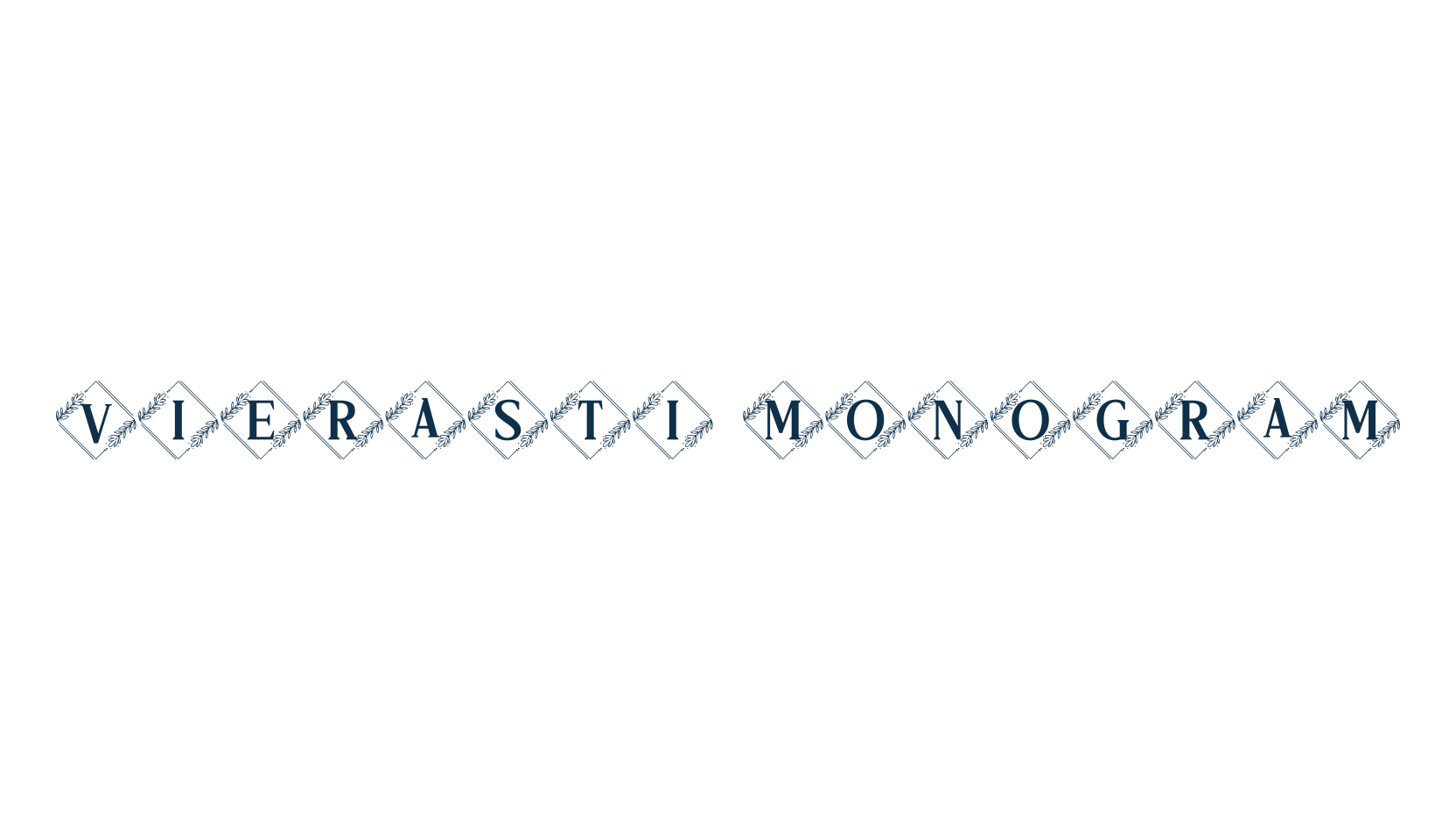 Vierasti Monogram, initials font preview