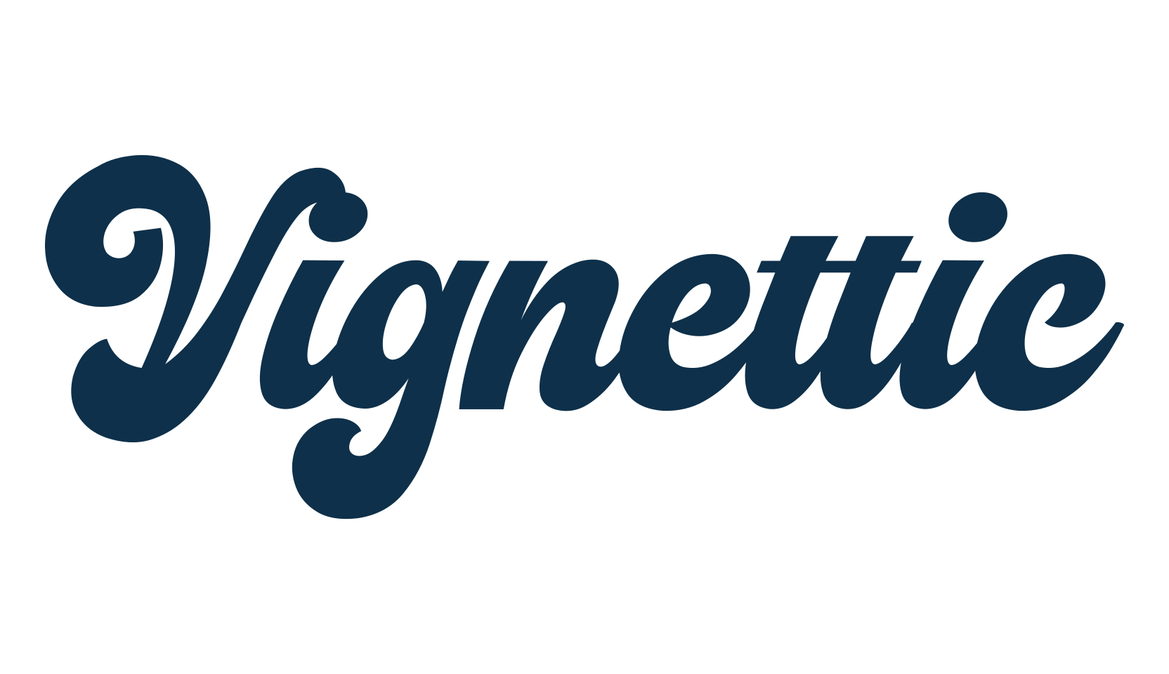 Vignettic, groovy font preview