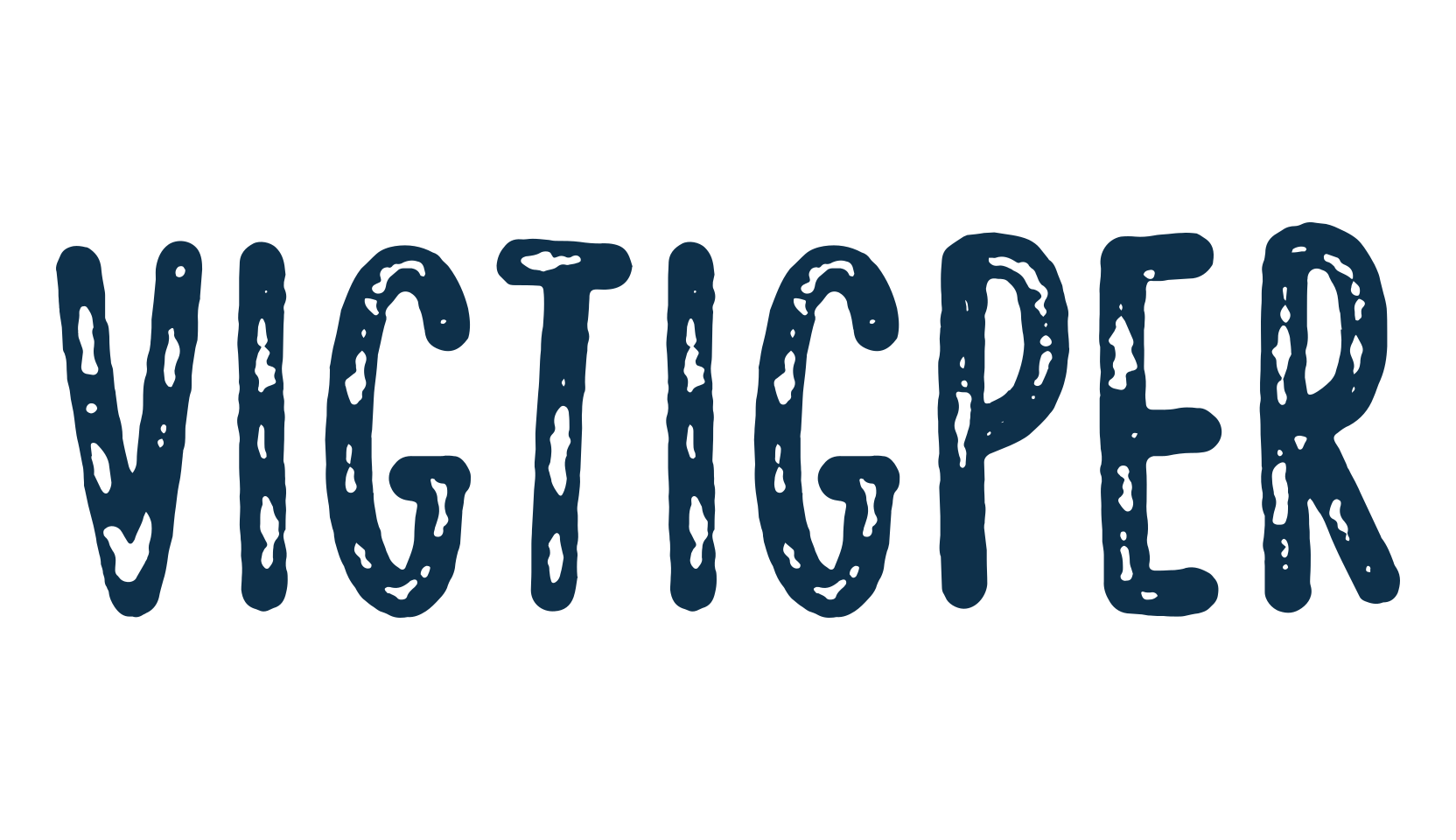 Vigtigper, fancy eroded decorative font preview