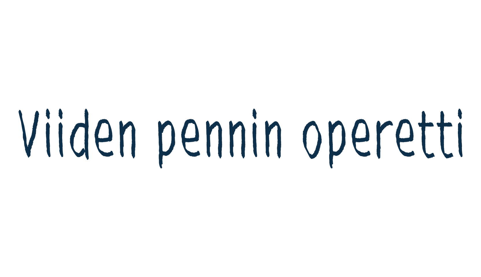 Viiden pennin operetti, fancy various decorative font preview