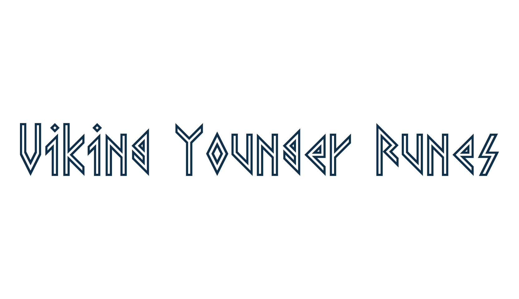 Viking Younger Runes, fancy various gothic font preview