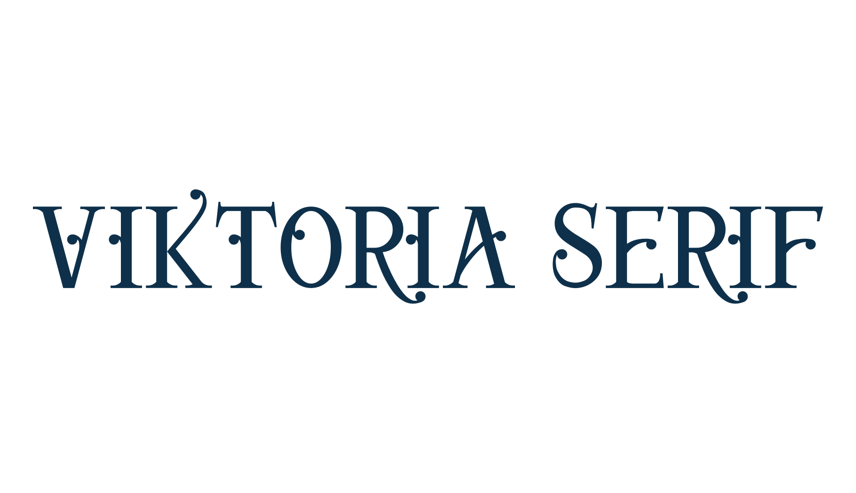 Viktoria Serif, retro font preview