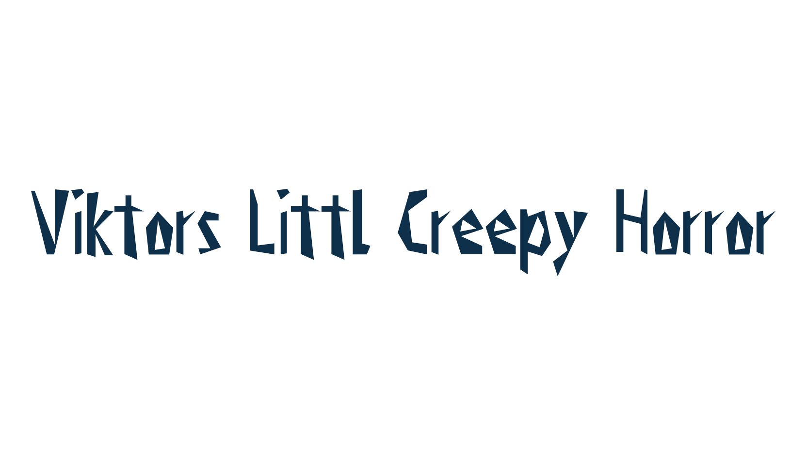 Viktors Littl Creepy Horror, holiday halloween fancy decorative horror font preview