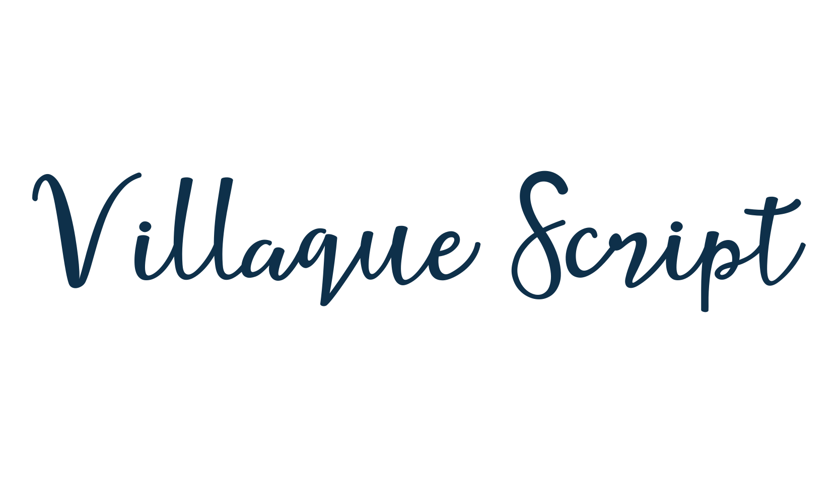 Villaque Script, calligraphy font preview