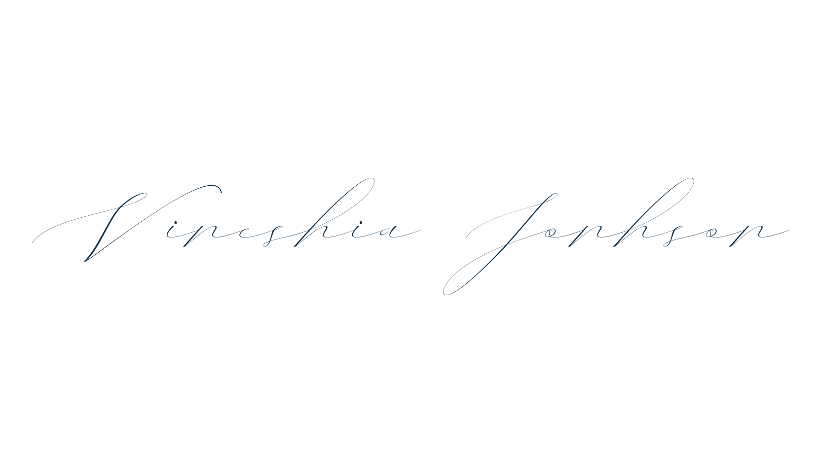 Vineshia Jonhson, calligraphy font preview