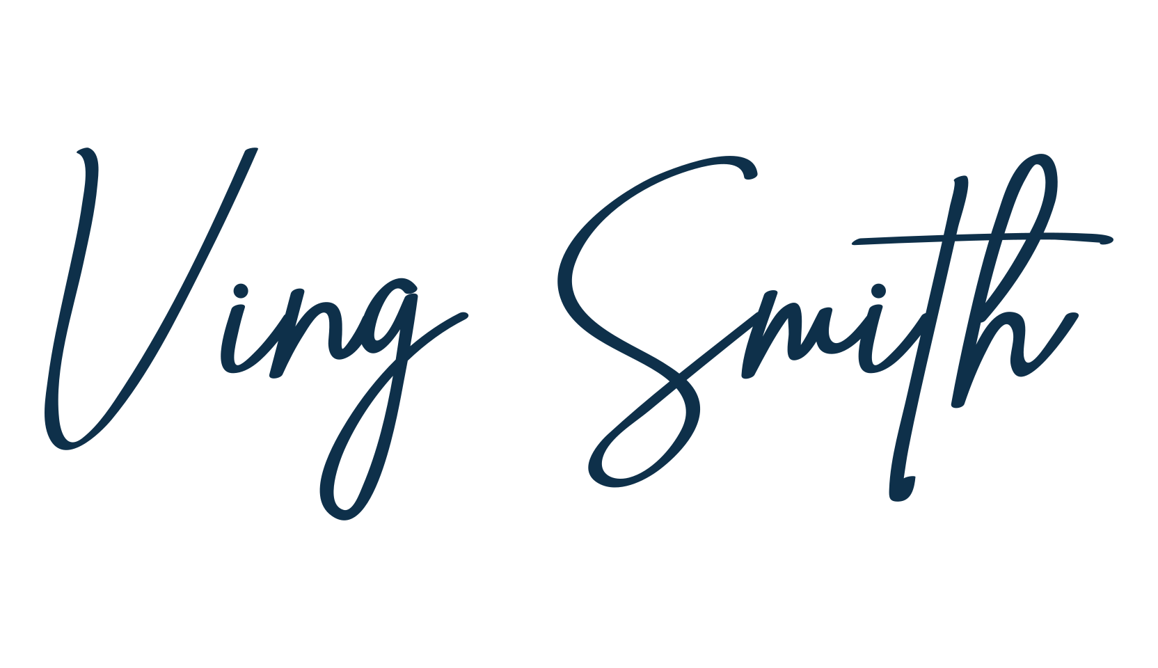 Ving Smith, handwriting font preview