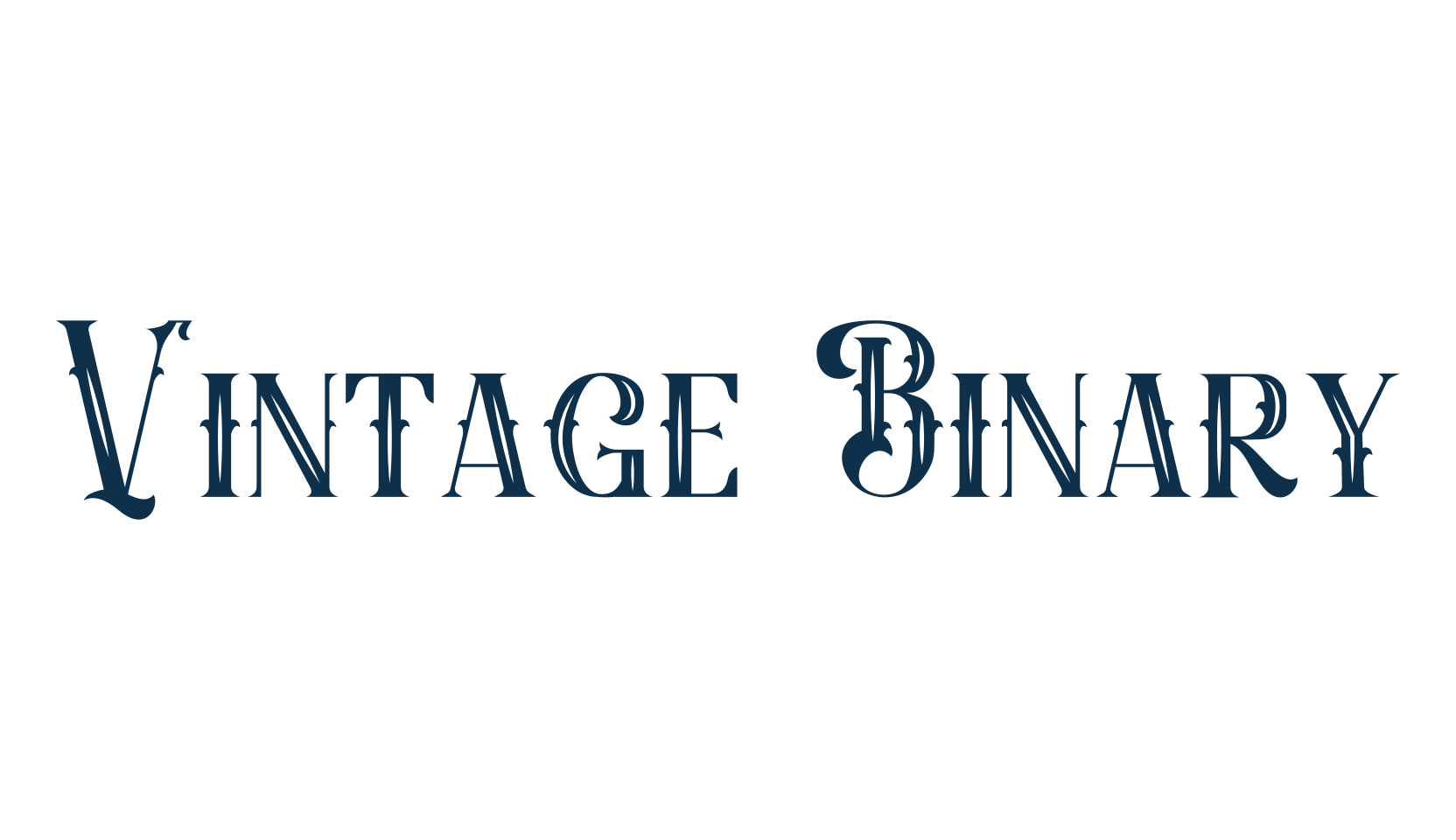 Vintage Binary, retro font preview