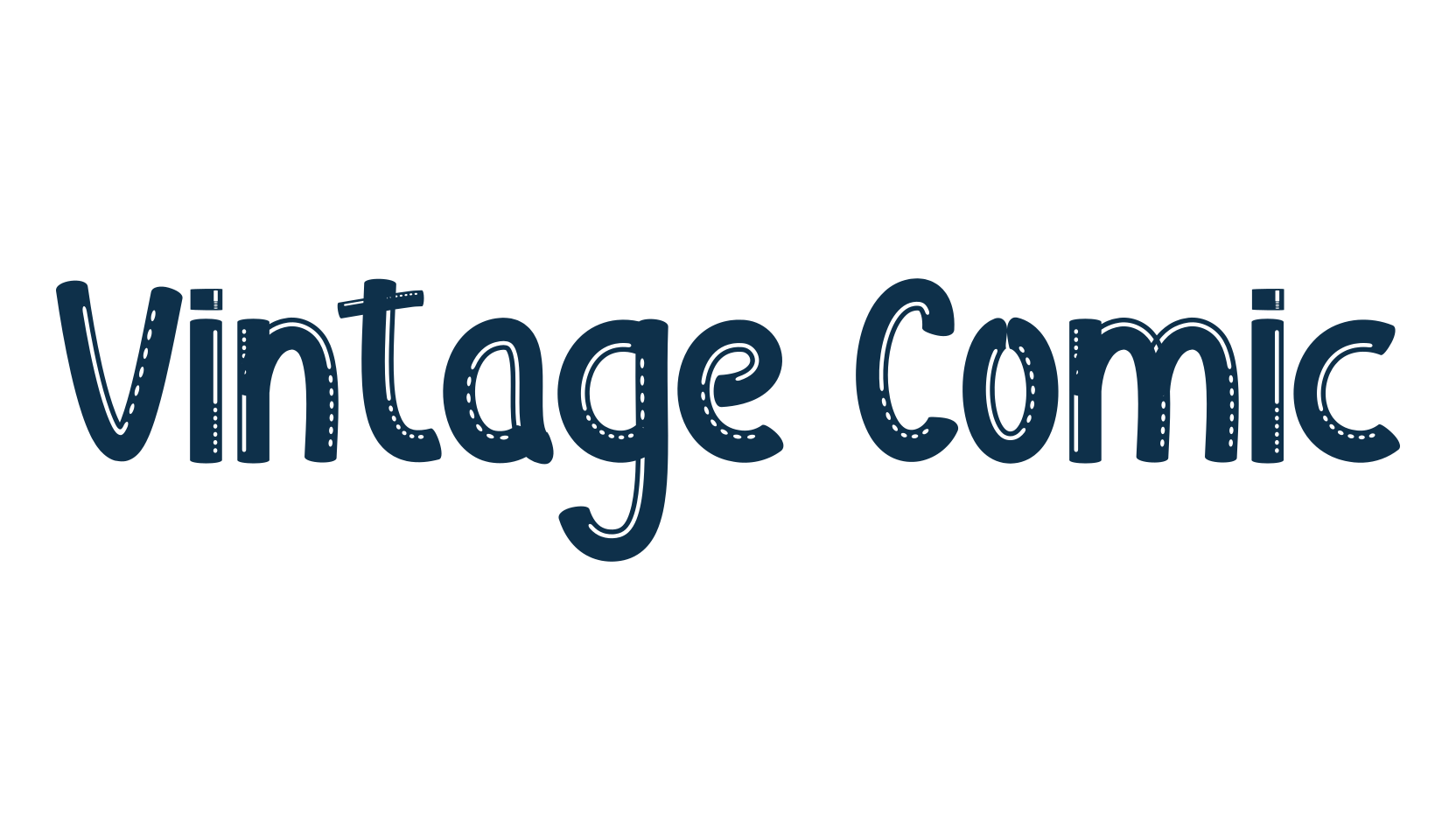 Vintage Comic, fancy cartoon decorative comic font preview