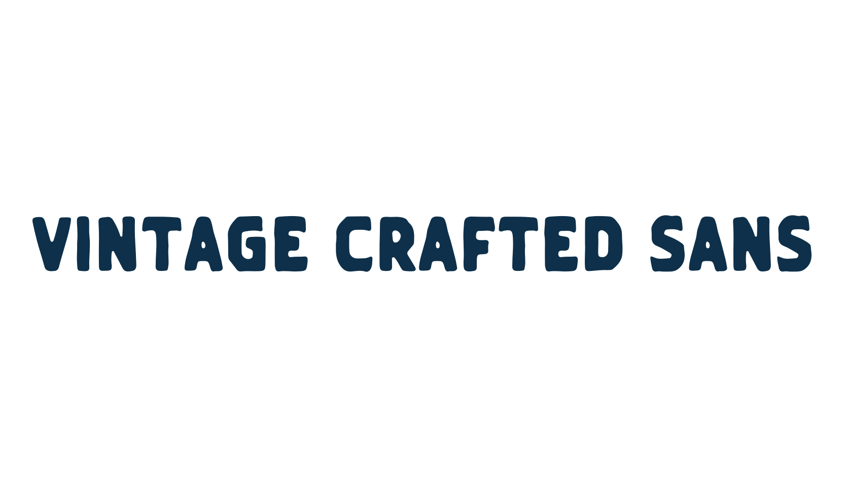 Vintage Crafted Sans, eroded font preview