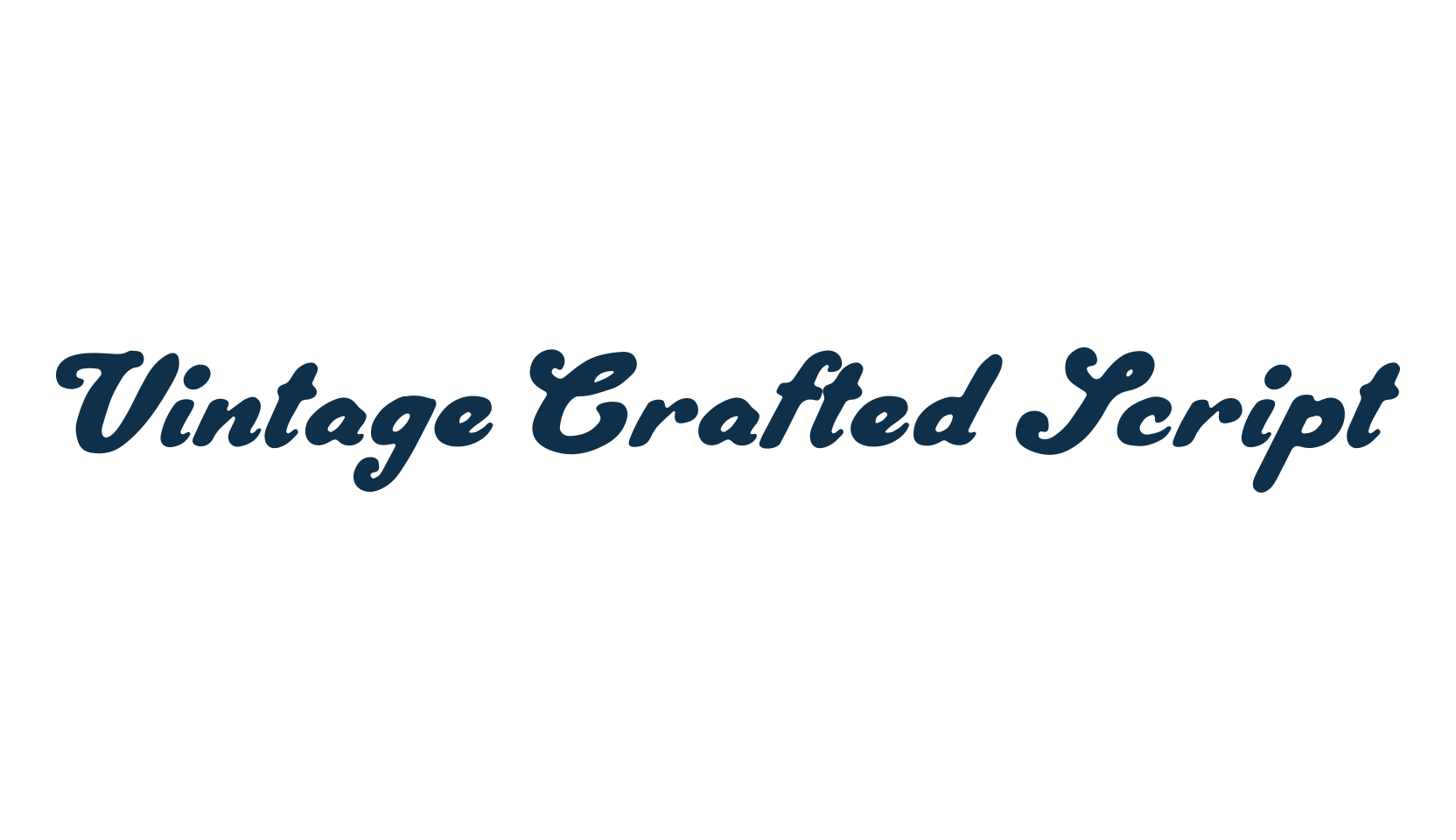 Vintage Crafted Script, old school font preview