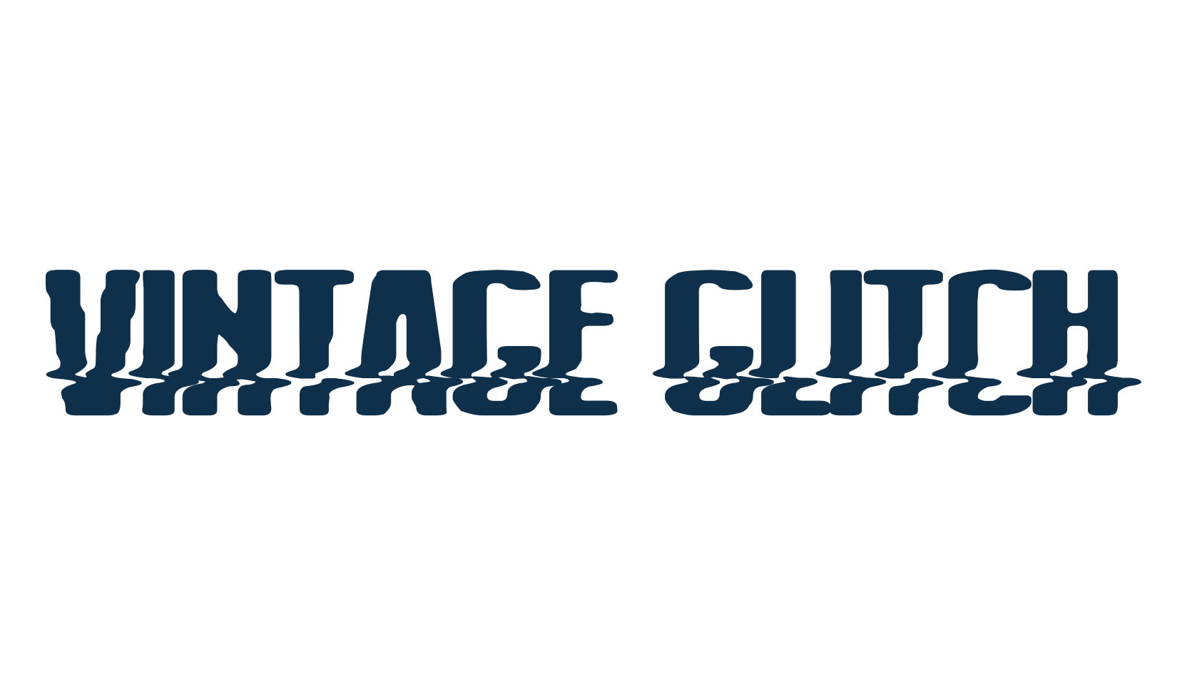 Vintage Glitch, fancy distorted decorative font preview