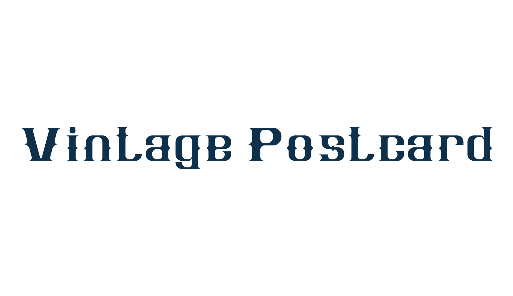 Vintage Postcard, fancy western decorative font preview