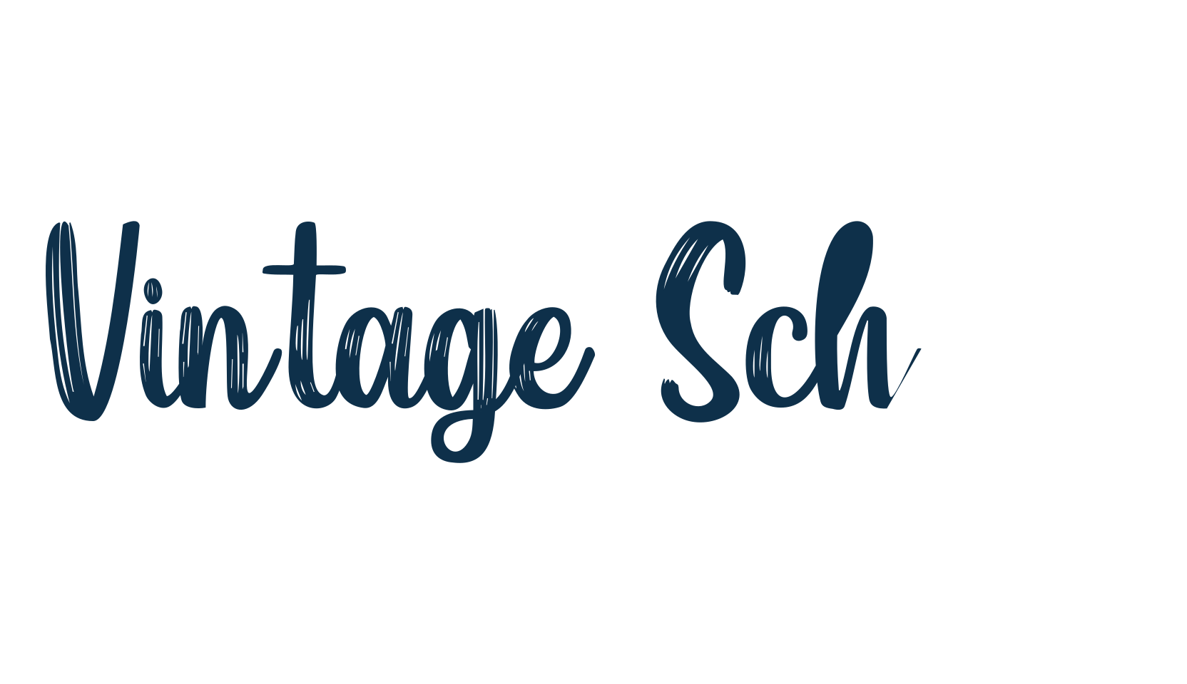 Vintage School, brush font preview