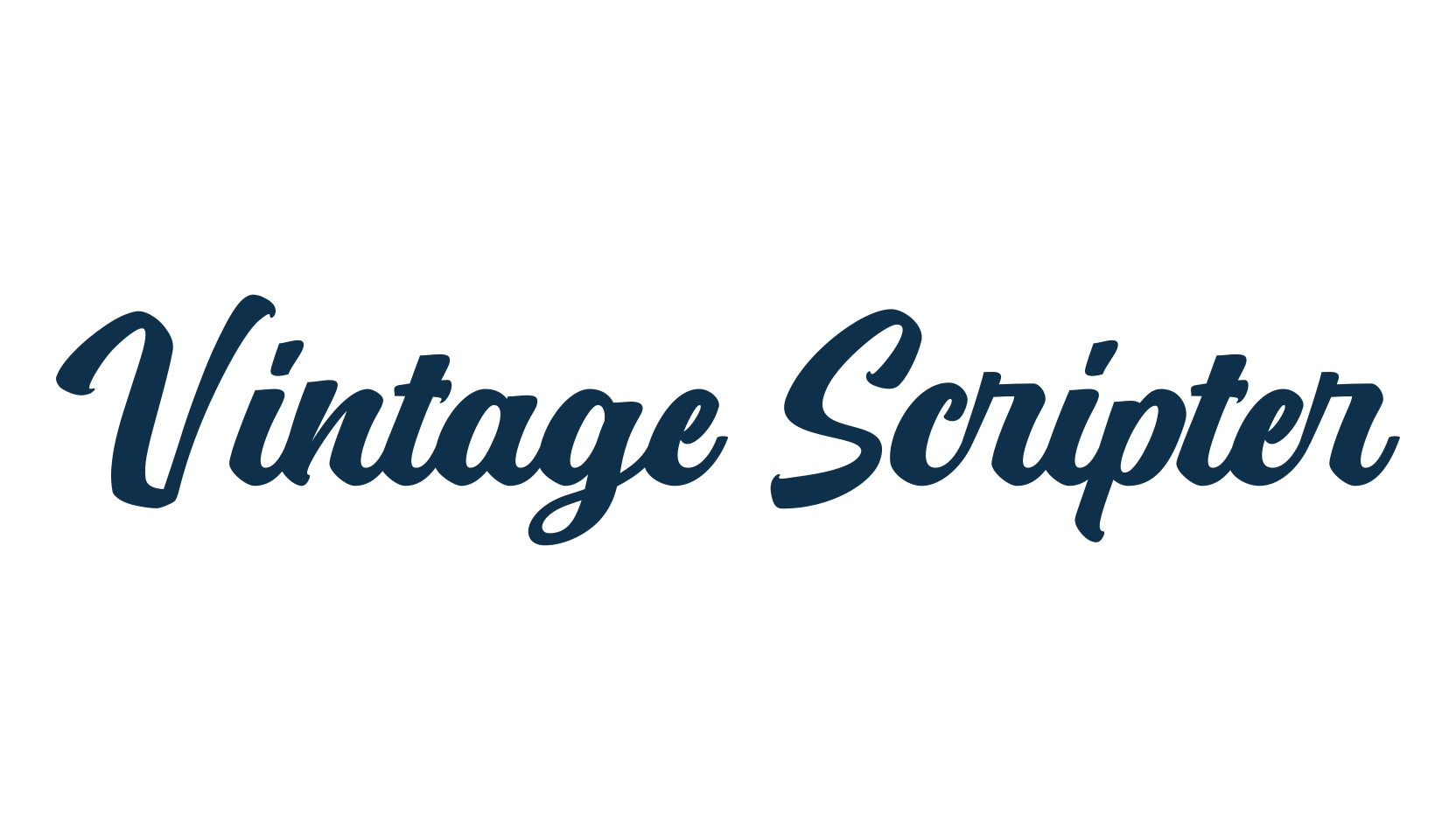 Vintage Scripter, fancy old school decorative script calligraphy font preview