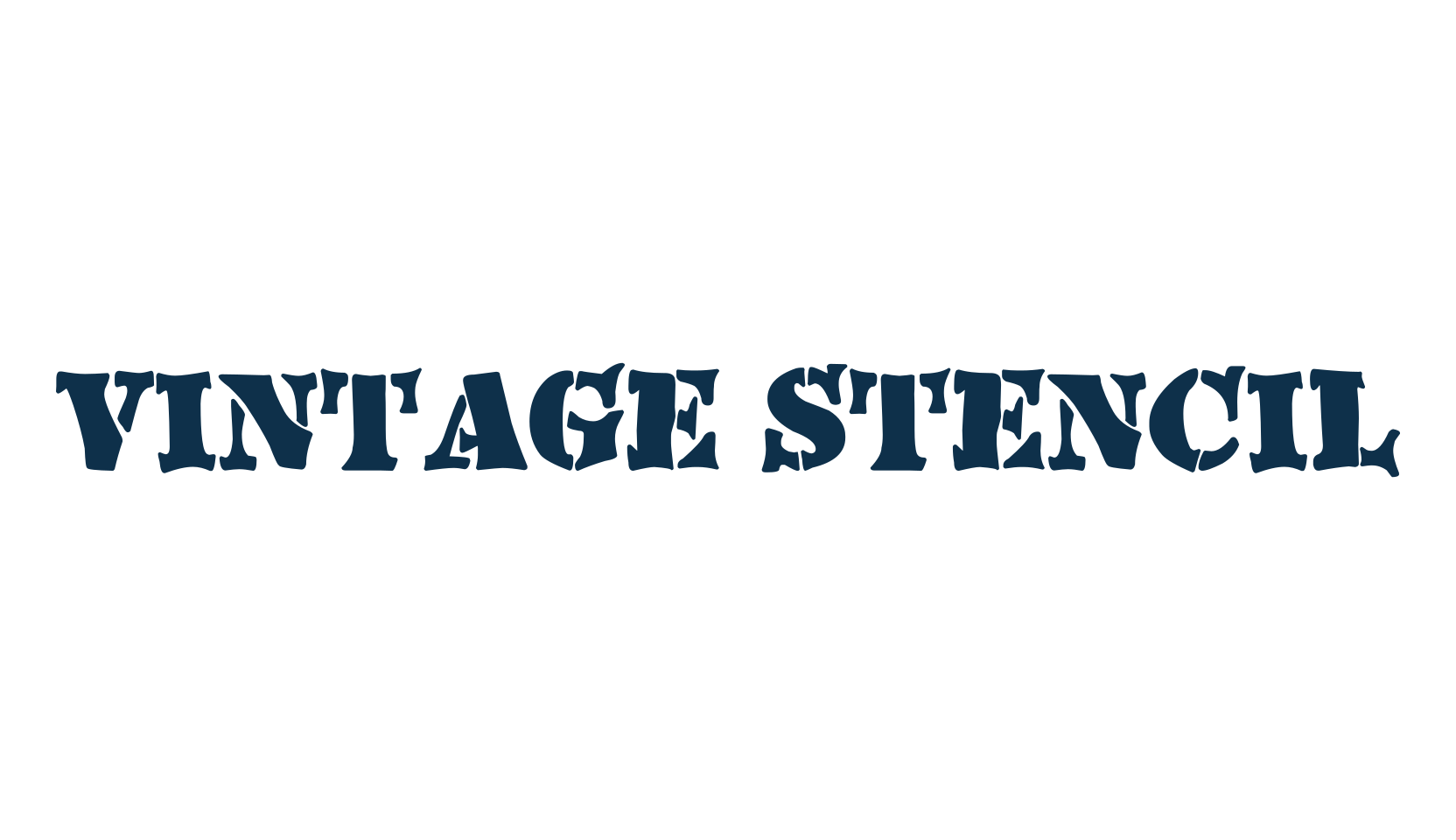 Vintage Stencil, stencil, army font preview