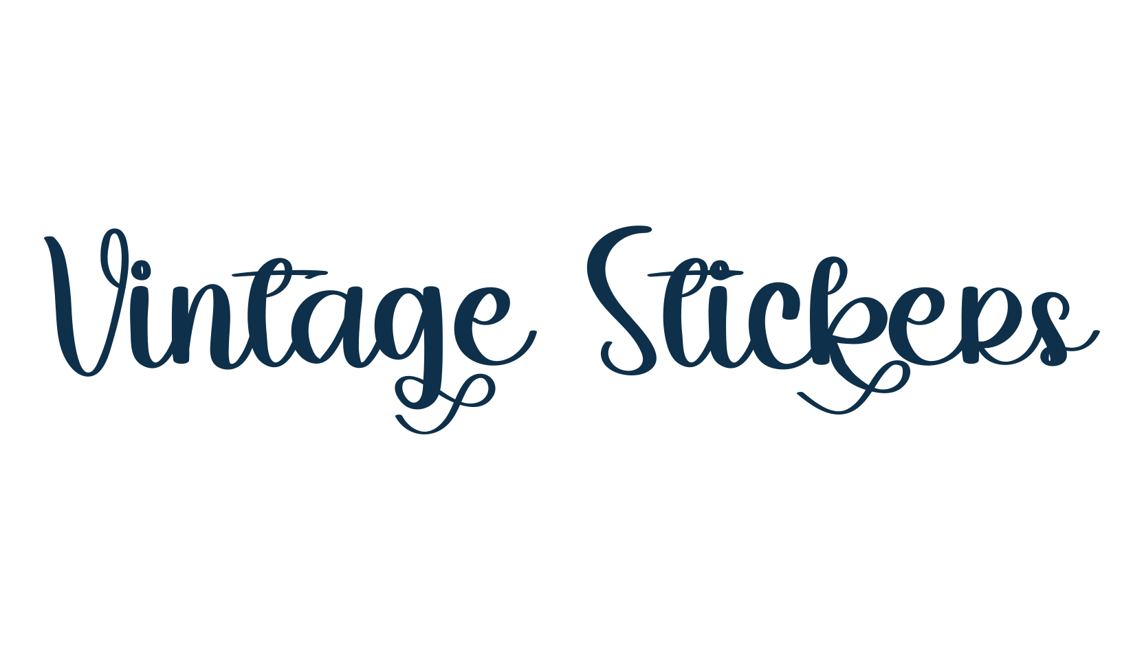 Vintage Stickers, fancy decorative font preview