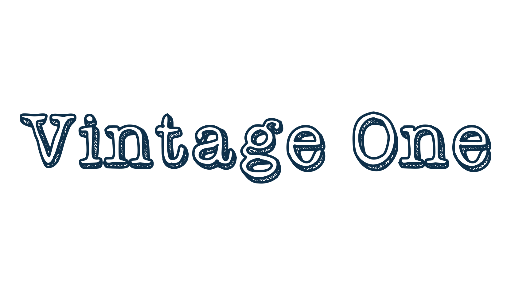 Vintage One, fancy various decorative font preview