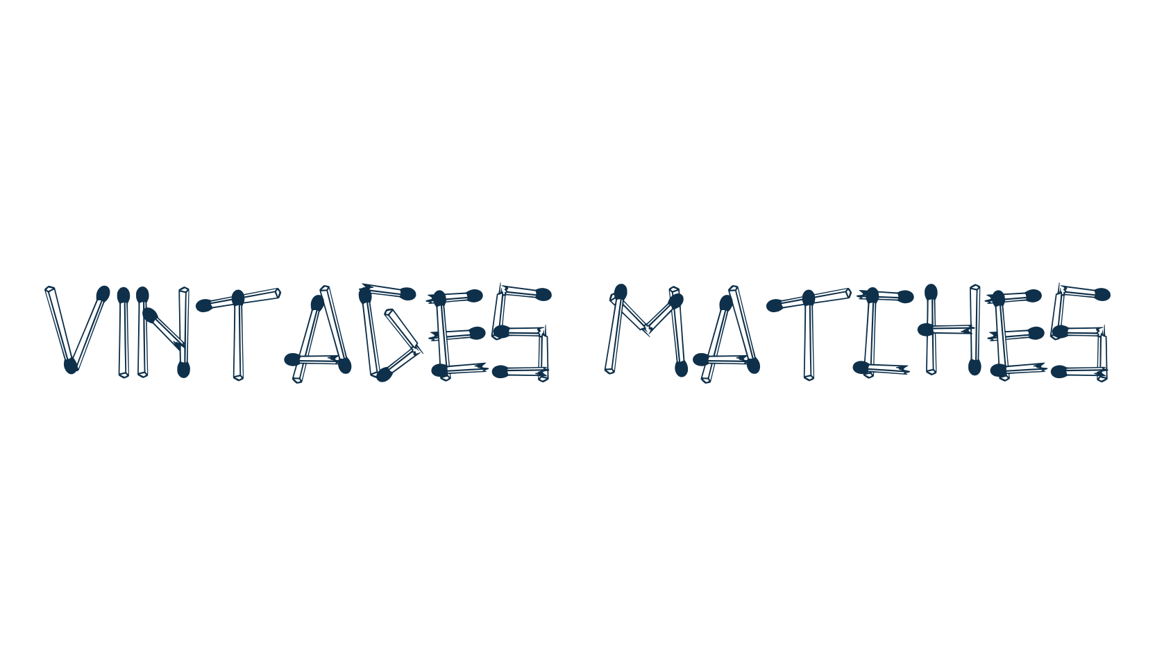 Vintages Matches, decorative font preview