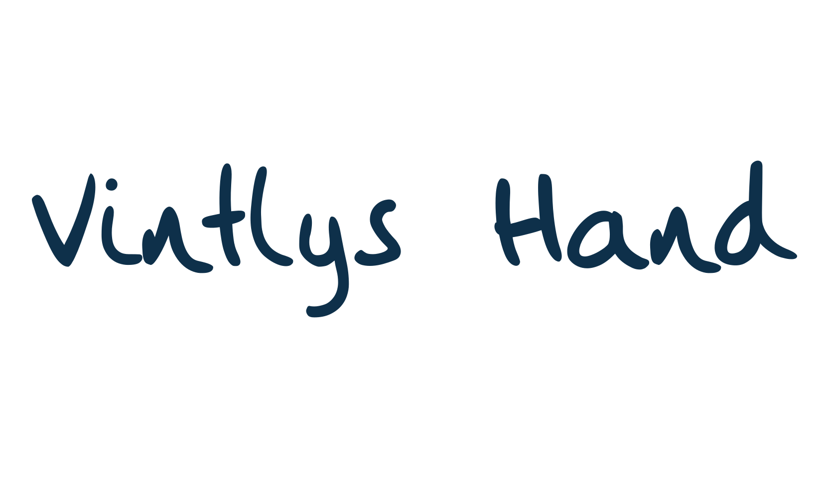 Vintlys Hand, script handwritten fancy decorative calligraphy font preview