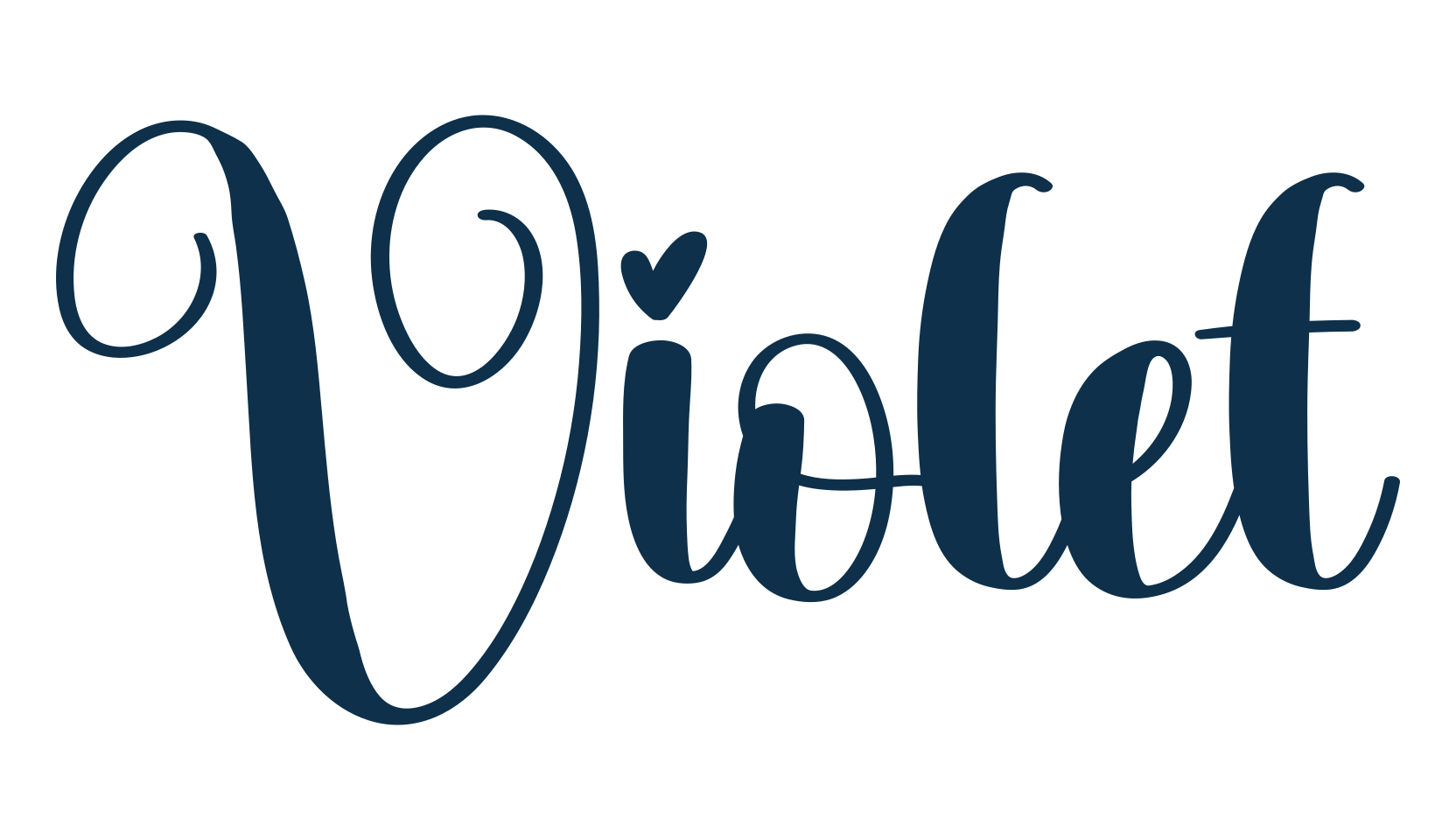 Violet, various font preview