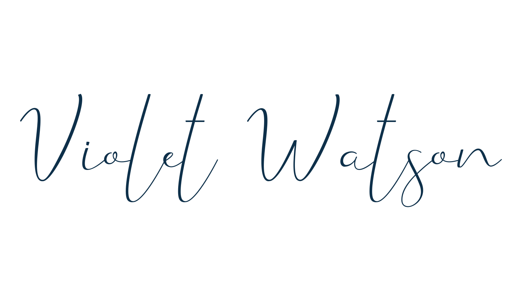 Violet Watson, handwriting font preview