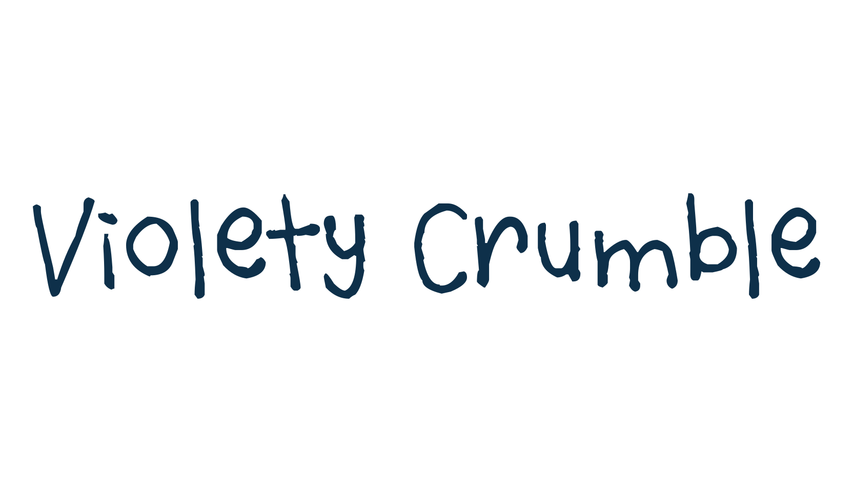 Violety Crumble, script handwritten fancy decorative calligraphy font preview