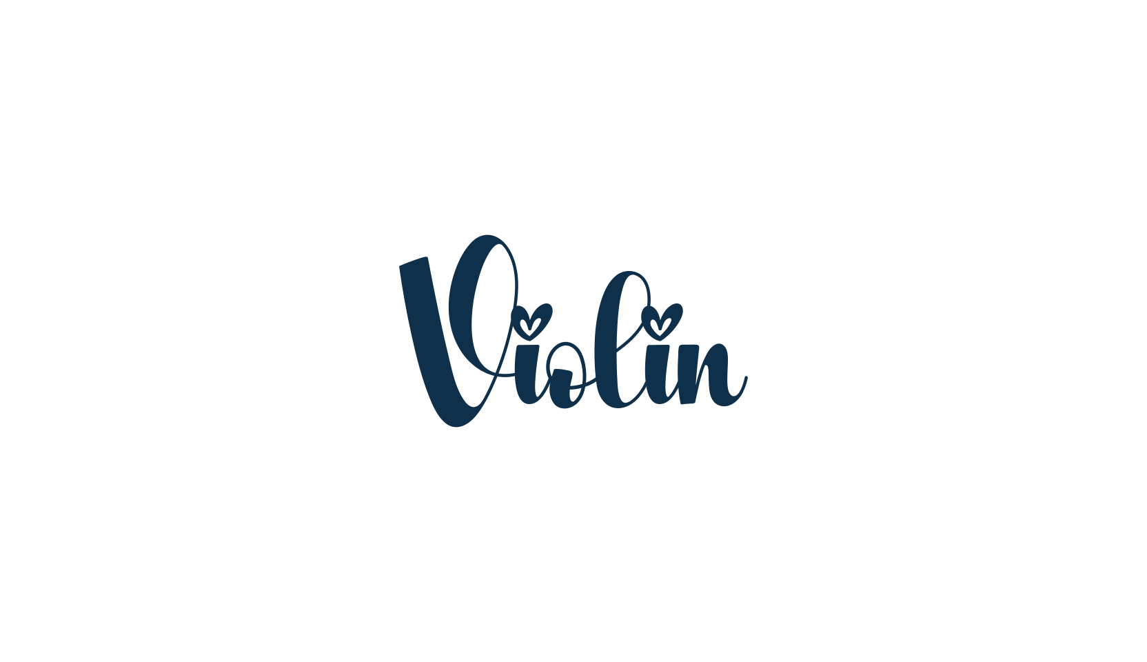 Violin (violin), various font preview