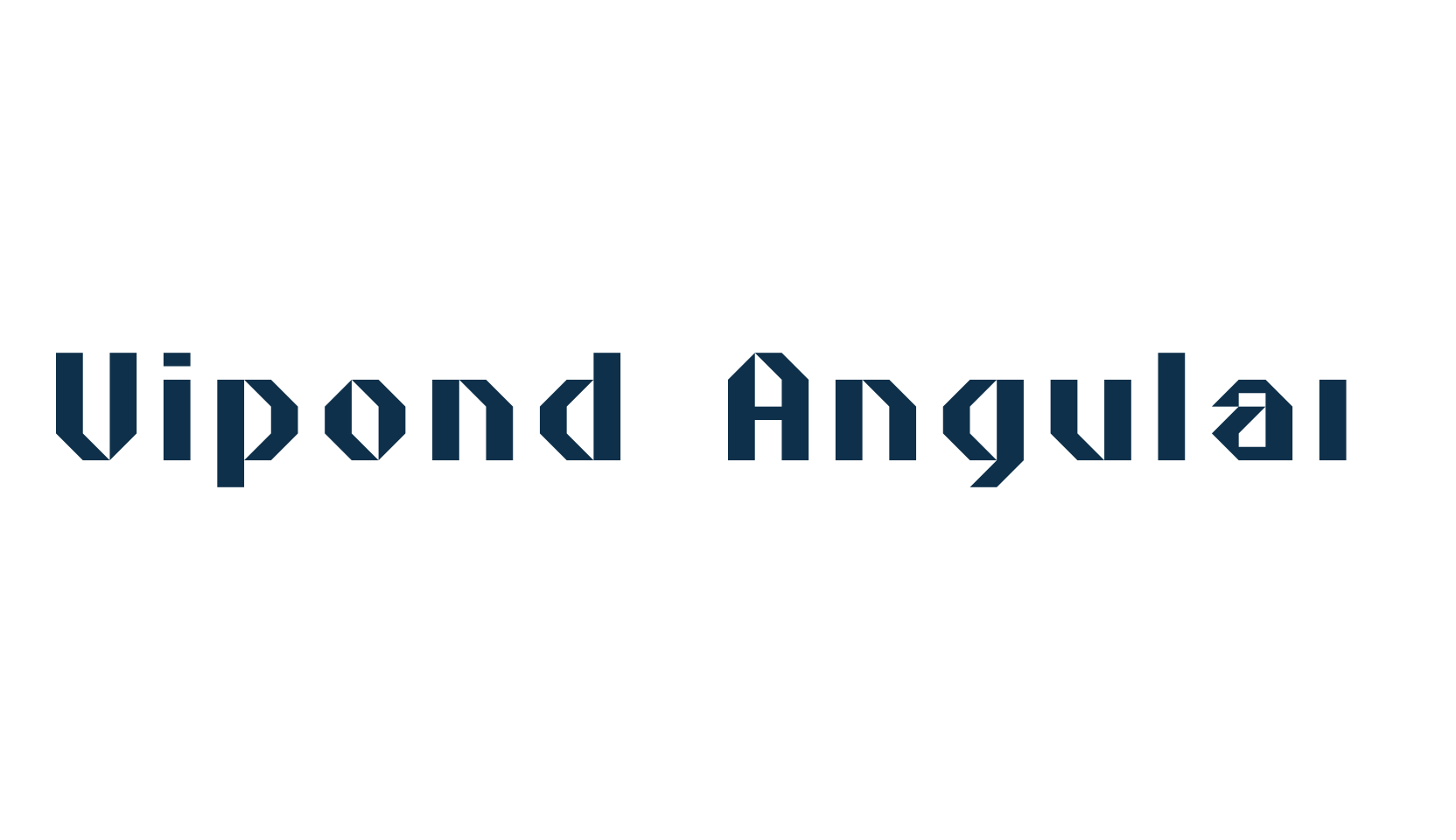 Vipond Angular, techno square sci-fi font preview
