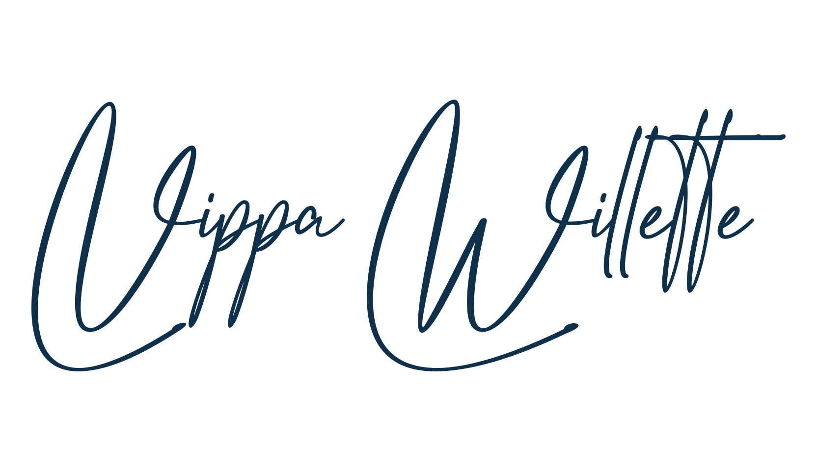 Vippa Willette, handwriting font preview