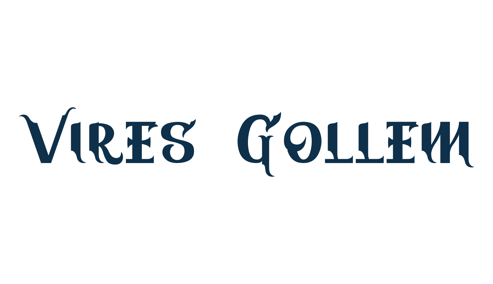 Vires Gollem, fancy various decorative font preview