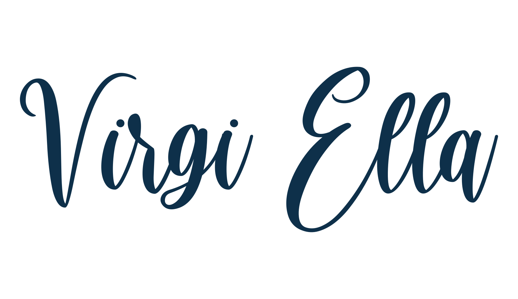 Virgi Ella, calligraphy font preview