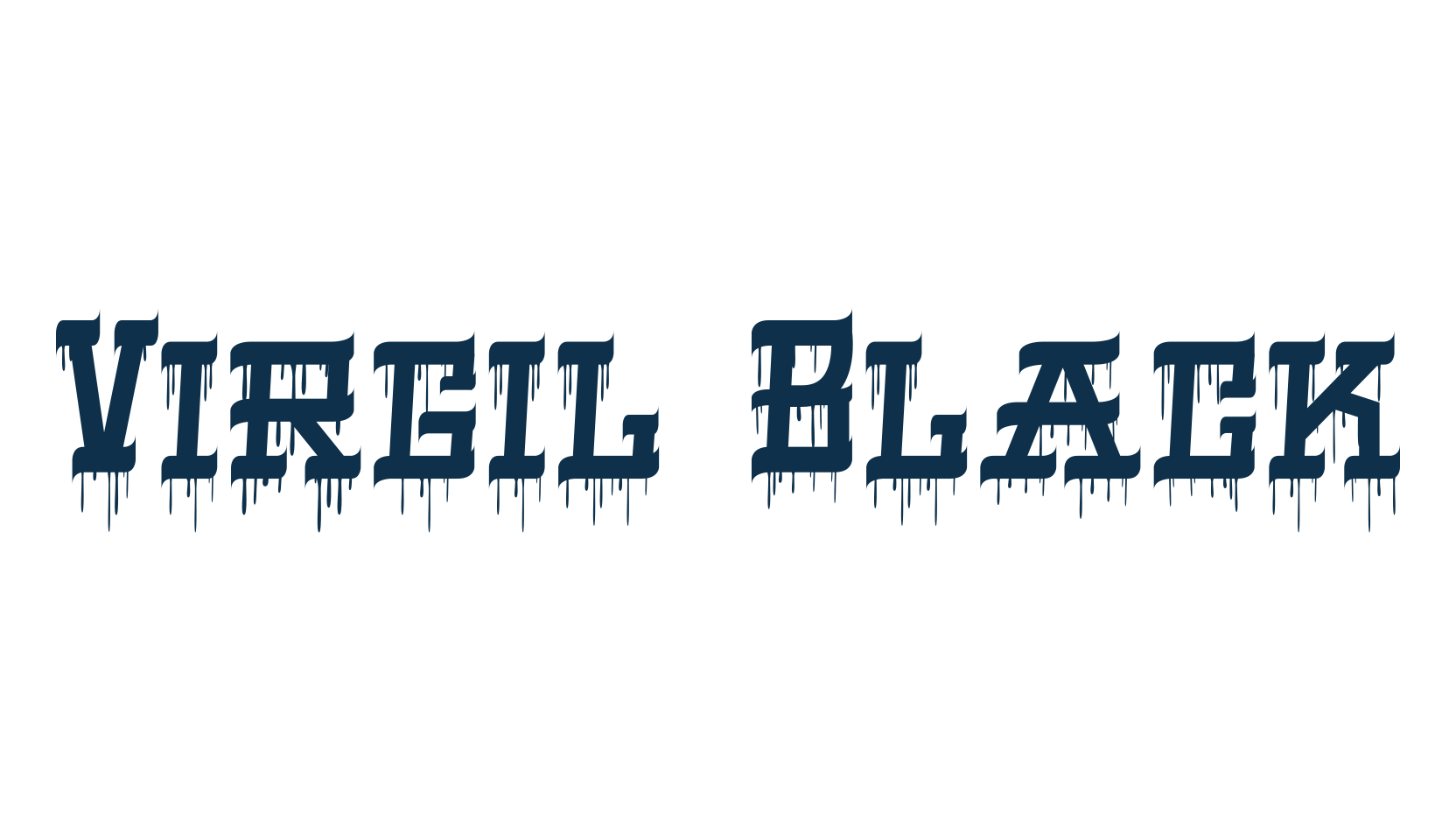 Virgil Black, modern font preview