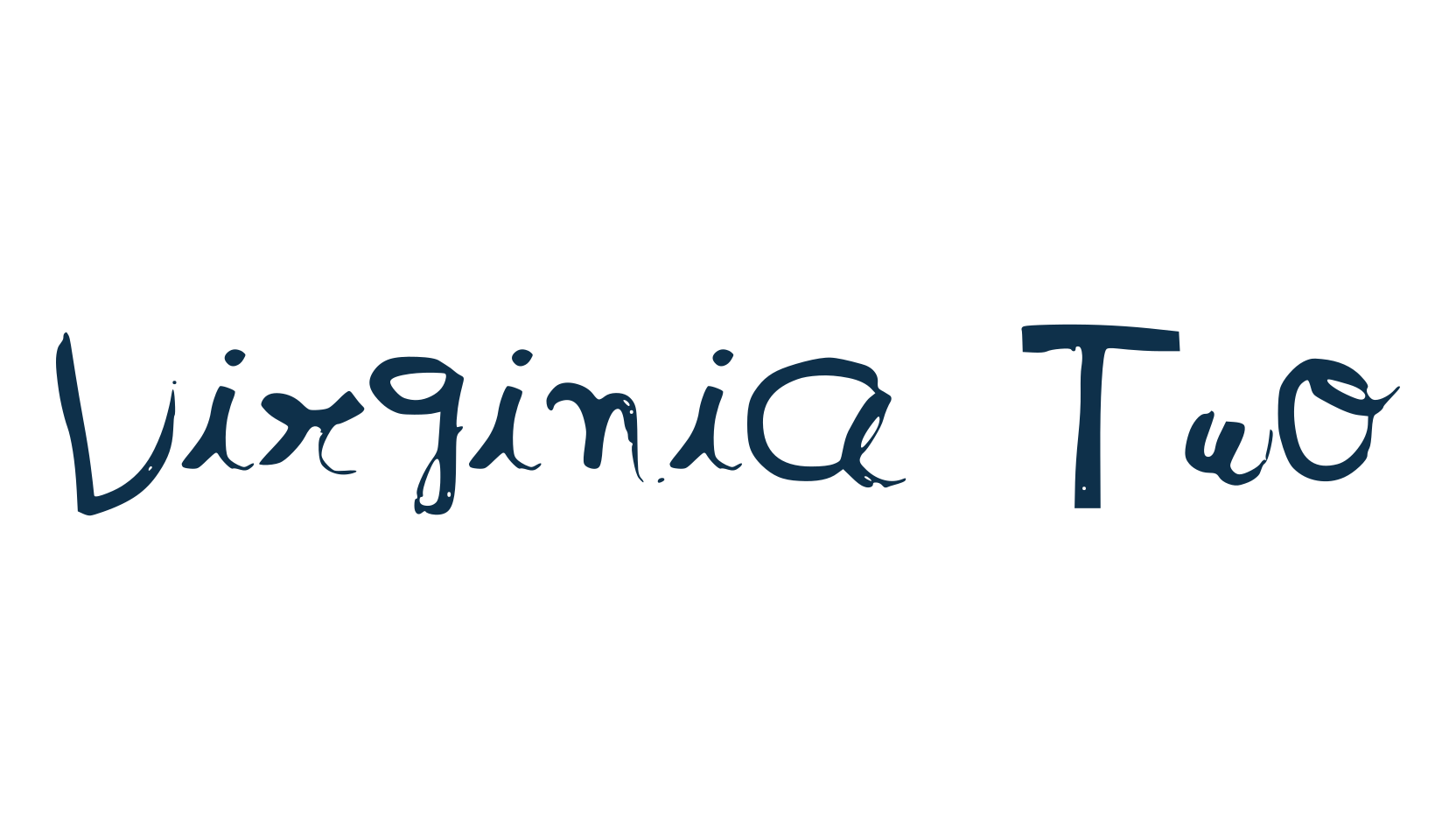 Virginia Two, various font preview