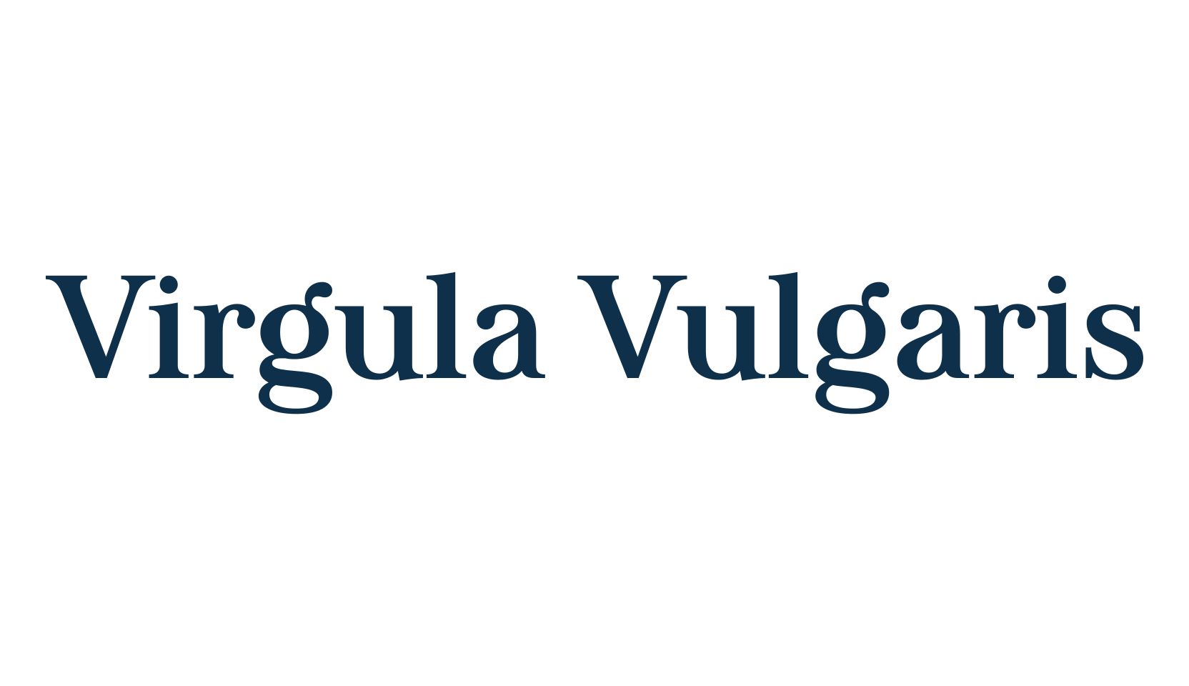 Virgula Vulgaris, serif font preview