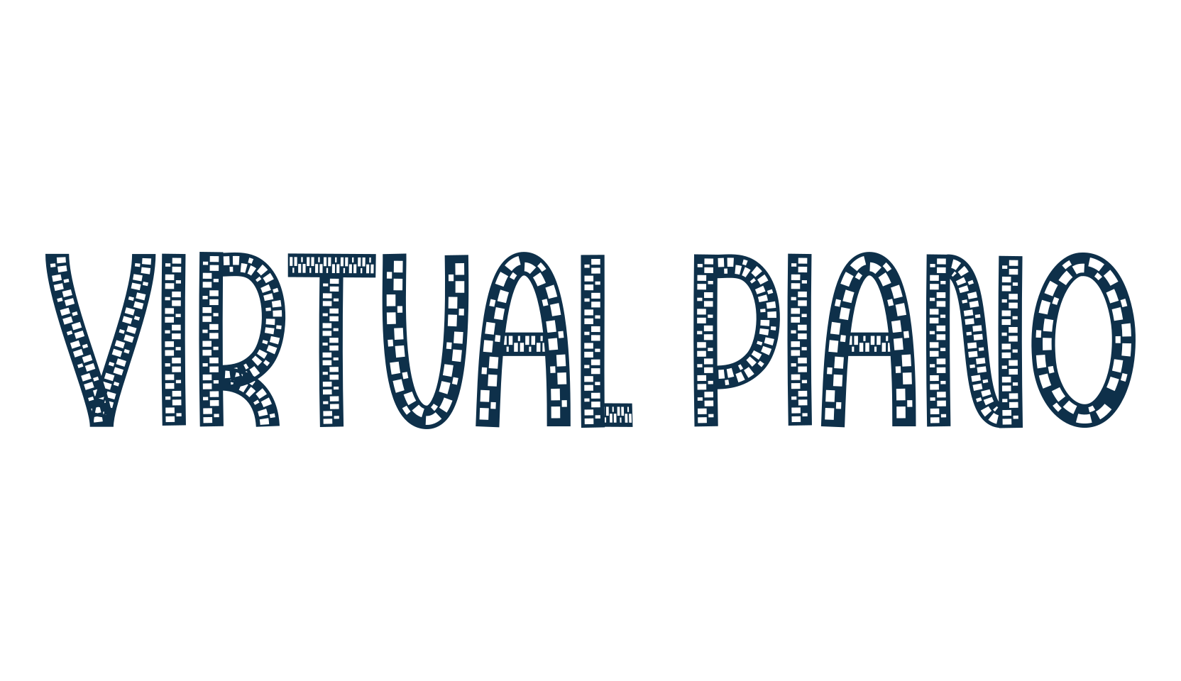Virtual Piano, fancy decorative font preview