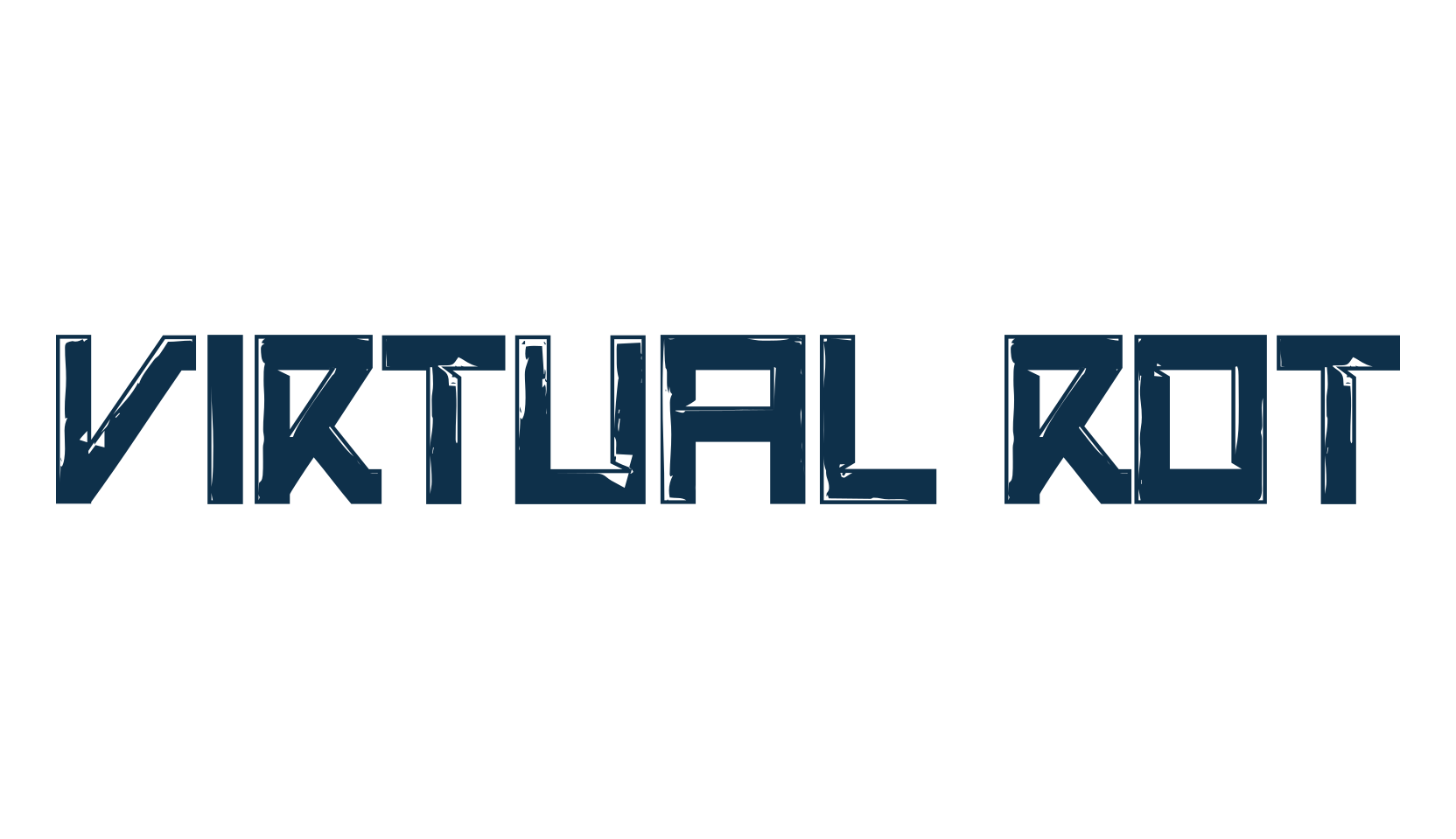Virtual Rot, fancy eroded decorative font preview