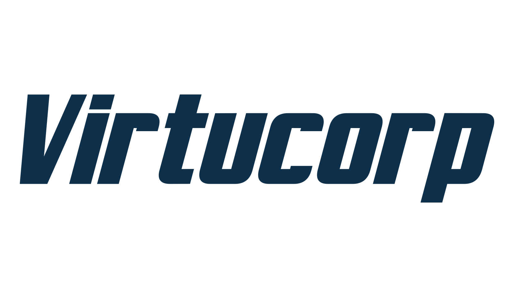 Virtucorp, basic sans serif font preview