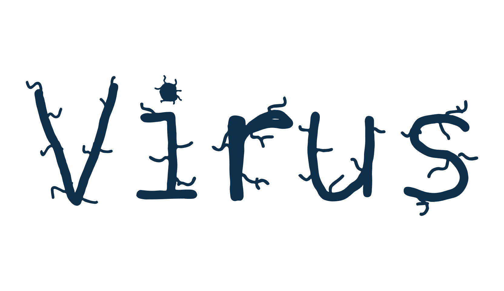Virus, fancy decorative font preview