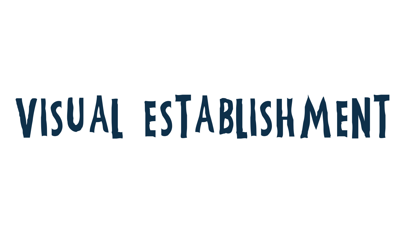 Visual Establishment, fancy distorted decorative font preview