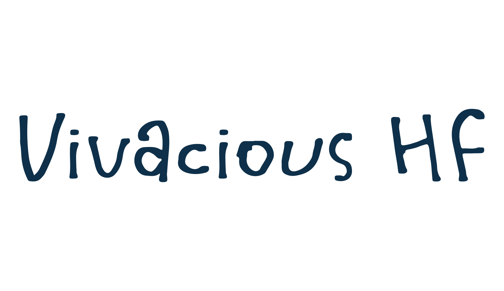 Vivacious HF, handwriting font preview