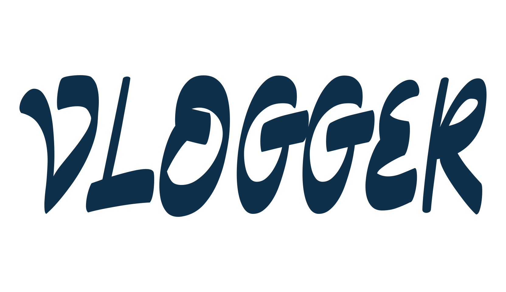 Vlogger, handwriting font preview